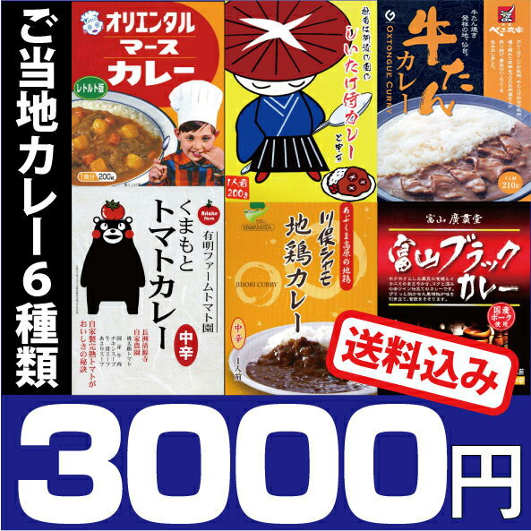 【あす楽】＜送料込み3000円＞【こだわりが光る・6種類のご当地カレーセット】(セット商品のご当地レ...:g-curry:10001542