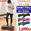 【2段階高さ調整】 【在庫有】 G-Body ステップ台 昇降台 高さ調節 エクササイズ ダイエット 引き締め グッズ 痩せ ダイエット トレーニング器具 筋トレ器具 エクササイズステップ台 踏み台 昇降運動 ステッパ 台 スローステップ