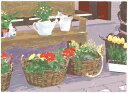 版画/シルクスクリ-ン 福本吉秀 Flower shop