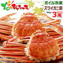 北海道グルメ 北海道直送 送料無料 カニ ズワイガニ 3尾セ...