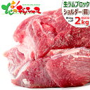 ラム肉 ブロック 2kg (ショルダー/1kg×2P/冷凍品) 自宅用 人気 塊肉 ブロック肉 ラム