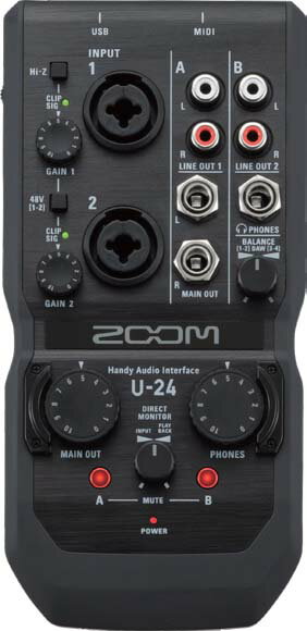 ZOOM/U-24 2イン/4アウトオーディオインターフェース 【ズーム】 ZOOM/U-24 2イン/4アウトオーディオインターフェース 【ズーム】