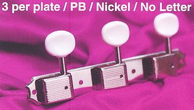 KLUSON/ペグ No-Letter Kluson Deluxe 3per plate/PB/Nickel/No-Letter【クルーソン】【8/17 09:59までランク別ポイント最大10倍開催中！】