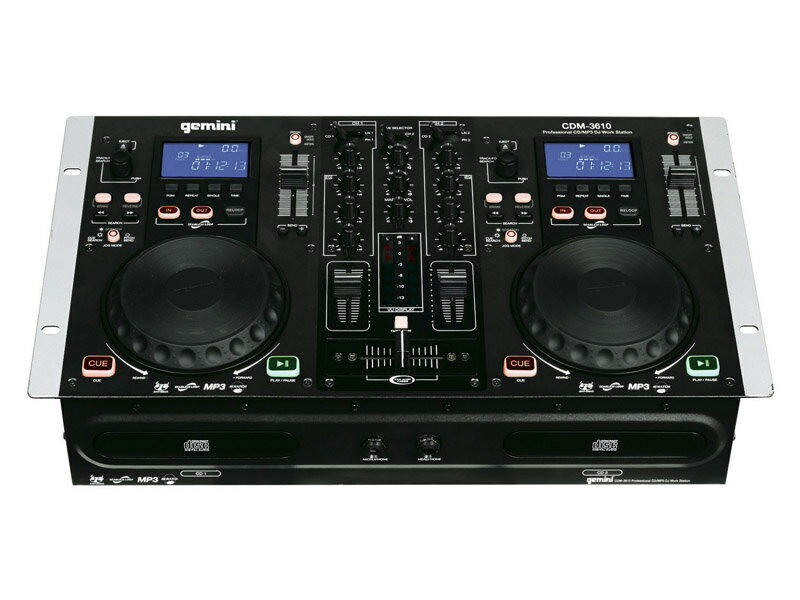 gemini/デュアルCDJPLAYER＋MIXER CDM-3610 【ジェミナイ】【smtb-ms】オールインワンDJワークステーションのスタンダードモデルです