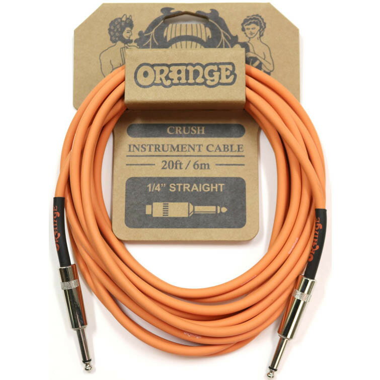 ORANGE/CA036 CRUSH Instrument Cable <strong>20</strong>ft/6m Straight 楽器用シールドケーブル【オレンジ】