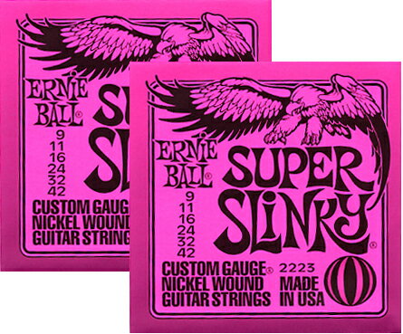 ［ メール便 対応可 ］ エレキギター弦 ERNIE BALL 2223 ピンクパケ 2個…...:gakkiwatanabe:10000567