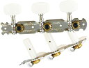 クラシックギター 糸巻き 1セット AT-95C ARIA 35mm ギターペグ 1弦- 6弦 左右 修理 ペグ 取り付け パーツ クラシック用 1本分 3連タイプ ガットギター ニッケル シルバー チューニング 3連ペグ