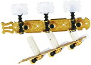クラシックギター 糸巻き 1セット AT-150C GOLD 35mm ARIA ギターペグ 1弦- 6弦 左右 メンテナンス 修理 ペグ 取り付け パーツ クラシック用 1本分 3連タイプ ガットギター 3連ペグ