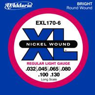 メール便 可 D'Addario ダダリオ 6弦ベース弦 EXL170-6 ロングスケール ベース 弦 激安 ゲージ 太さ 1弦 045 〜 6弦 130 Long Scale ロングスケール エレキベース弦 EXL170 6弦ベース セット ベース弦 ストリングス 楽器 BASS エレキベース ロング 交換弦 弦交換