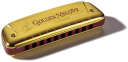 HOHNER ゴールデンメロディ ゴールド 543/20 テンホールズ ハーモニカ ハープ ホーナー Golden Melody GOLD 10穴 楽器 Blues Harmonica ブルースハープ ブルースハーモニカ プレゼント に ケース 付 ダイアトニック ゴールデン メロディ リード 楽器 C調 樹脂 特価