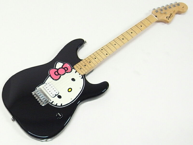 SQUIER ( スクワイヤー ) Hello Kitty Stratocaster(BLK）【ハロー キティ とFENDERのコラボ 数量限定特価品 】【バーゲン特価 】