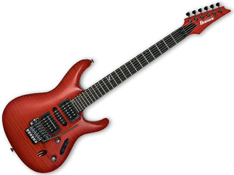 Ibanez ( アイバニーズ ) S5470F(RVK)【Prestige Sシリーズ エレキギター 】【赤と黒ダブルストラップ 】極限まで薄く整形されたボディとシックなシースルーレッドのS
