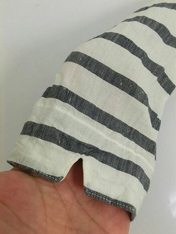 MANUALALPHABETMARINEBORDERBOATNECKTEEボーダーボートネックTリネン素材
