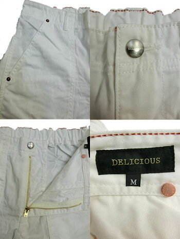 DELICIOUS(デリシャス)DP2594BarkerPantsベーカーパンツテーパードWhite【送料無料】【あす楽対応】