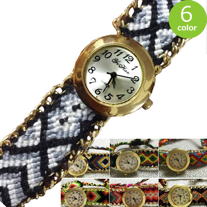 ミサンガウォッチ ミサンガ 時計 腕時計 アクセサリー ブレスレット 腕輪 カラー レディース ビーチ リゾート 春 夏 メール便 ギャル服 通販 女性 109 ファッション 予約6月上旬 10P09Jul16