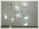 【送料無料!】★新品・NEWタイプ!★可愛い薔薇モチーフ7灯ホワイトシャンデリア【Antique/アンテーク/LED/おしゃれ】シャンデリア/ペンダントライト/シーリングライト/照明/LED電球/おしゃれ/アンティーク/照明器具/LED