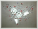 【送料無料!】★新品・NEWタイプ!★可愛い薔薇モチーフ4灯ホワイトシャンデリア LED アンティーク Antique Antiqua アンテーク シャンデリア ペンダントライト シーリングライト 照明器具 照明 おしゃれ 玄関 アジアン