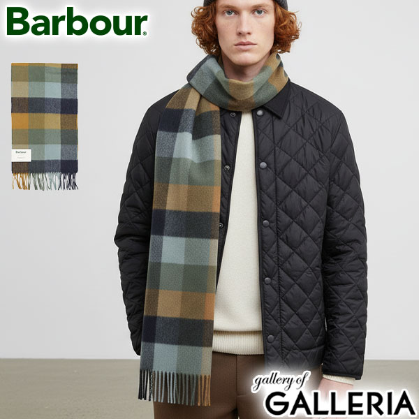 【最大42倍 11/20限定】 バブアー マフラー チェック メンズ レディース Barbour ブランド プレゼント 薄手 秋 冬 秋冬 羊毛 グリーン 緑 フリンジ ラムズウール タッタソール スカーフ LAMBSWOOL TATTERSALL SCARF USC0005