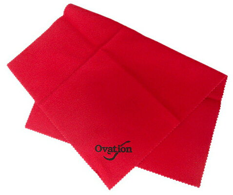 Ovation(オベーション)（非売品）「Ovation Cloth RED」オベーションロゴ入りギタークロス【送料無料】