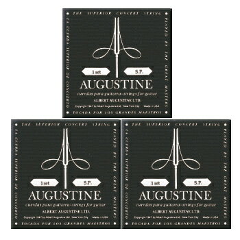 AUGUSTINE クラシックギター用セット弦 BLACK×3セット【送料無料】