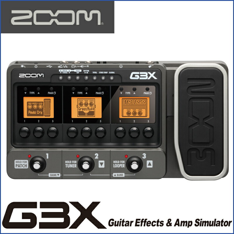 ZOOM(ズーム) G3X Guitar Multi Effects & Amp Simu…...:gandg-o:10021075