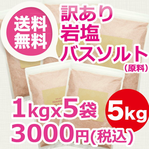 訳ありヒマラヤ岩塩バスソルト「パウダー」 1kg×5袋、合計5kgセット★計量スプーン・オ…...:ganentonya:10000159