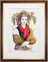 芝田米三『実りの季』リトグラフ版画【中古】