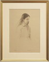 藤井 勉『少女』リトグラフ+手彩色【中古】
