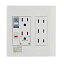 〈送料無料〉*河村電器*PTC2CBRAL15FEN プレトラックコンセント 多回路2列用 5口コンセント 15A 電器の火災を防ぐ あんしんコンセント