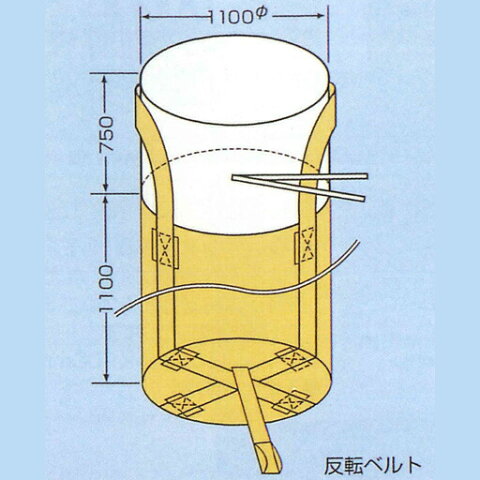 【送料無料】コンテナバック　丸1型（002型）（10枚入）（1t用）[フレコンバック]