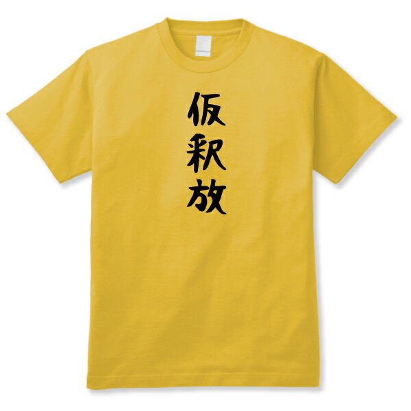 【おもしろ日本語ギャグTシャツ】「仮釈放」DDY 送料無料