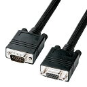ナイロンメッシュディスプレイ延長ケーブル アナログRGB 延長 2m KC-NMVEN20K サンワサプライ