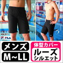【メンズ】FILA/フィラ■ゆったり ルーズフィット フィットネス水着■426911■紳士 体型カバー フィットネス水着 男性用 運動着 スパッツ トランクス メンズサーフパンツ スイミング スイムウェア スイムボトム 海パン 競技用 水着 men's M/L/LL【ゆうパケット送料無料】