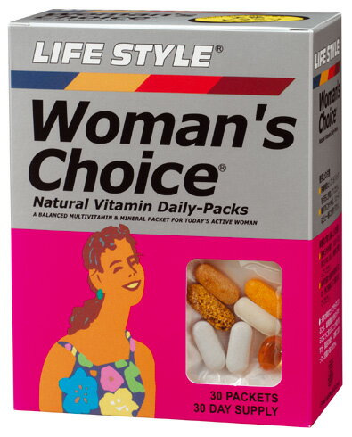 [送料無料]《女性の方にオススメ！！》LIFE　STYLE【ライフスタイル】ウーマンズチョイス　30袋 15dw02100%天然サプリメント！！女性に必要な栄養素を1日1パックで補給