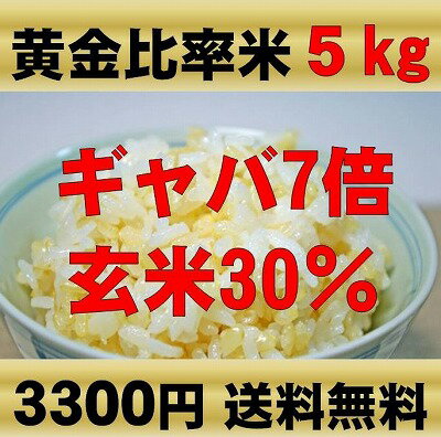 玄米（発芽玄米）と白米の黄金比率【玄米30%】配合ヘルシー米5kg無農薬(農薬・化学肥料不使用)