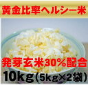 【新米】無農薬の発芽玄米配合黄金比率ヘルシー米10kg(5kg×2袋)【発芽玄米30%配合