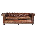 《HALO》ヴィンテージレザーソファ Kensinton 3P (Vintage Leather Sofa)【送料無料】 【アンティーク】【ビンテージ】【アニリンレザー】【チェスターフィールド(chesterfield)】 【受注生産対応品:2〜3ヶ月】