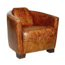 《HALO》ヴィンテージレザーソファ Rocket Arm Sofa 1P (Vintage Leather Sofa)【送料無料】 【アンティーク】【ビンテージ】【アニリンレザー】【チェスターフィールド(chesterfield)】 【受注生産対応品:2〜3ヶ月】