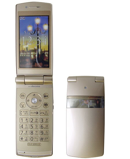 【中古】【安心保証】 docomo P-06A ゴールド...:geo-mobile:10071270