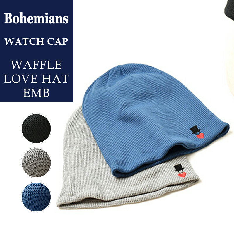 SALEZ[10%OFF   i䂤pPbgj {w~AY Bohemians btf b`Lbv/Xq unbg BH-09 LOVE&HAT EMB WAFFLE gs2 