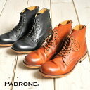 パドローネ PADRONE パドロネ レザー レースアップブーツ（バックジップ）"ANTONIO2" PADRONE BACK ZIP PU8054-1102-12A メンズ 革靴 日本製 ビジネスシューズ 小さいサイズ24から大きいサイズ28.5まで