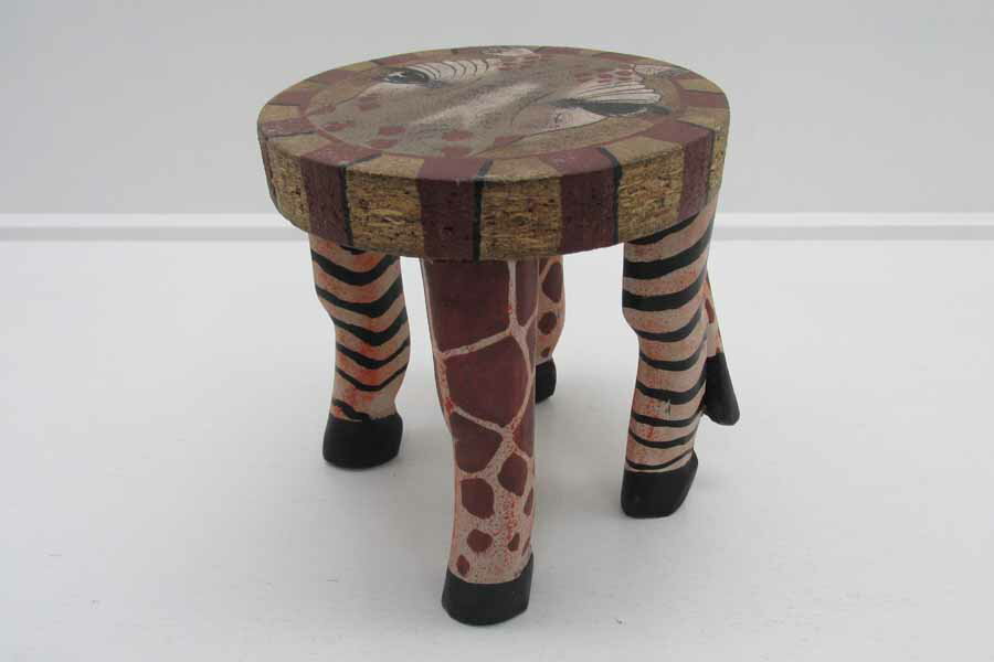 アニマルスツール Sサイズ キリン×シマウマ柄 kan-0022