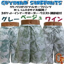 メンズ水着　GUYBOND 　 レビューを書いて送料無料キャンペーン中・メンズサーフパンツ・海パン　シャーベットカラーハイビスカス柄