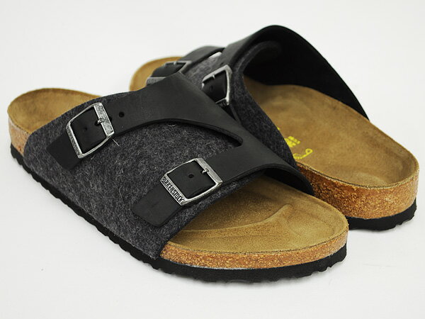 BIRKENSTOCK Zurich【ビルケンシュトック チューリッヒ】ANTHRACITE / BLACK - WOOL / OILED LEATHER【smtb-k】【ky】【レビューを書いて500円OFF!!】【期間限定57%OFF】