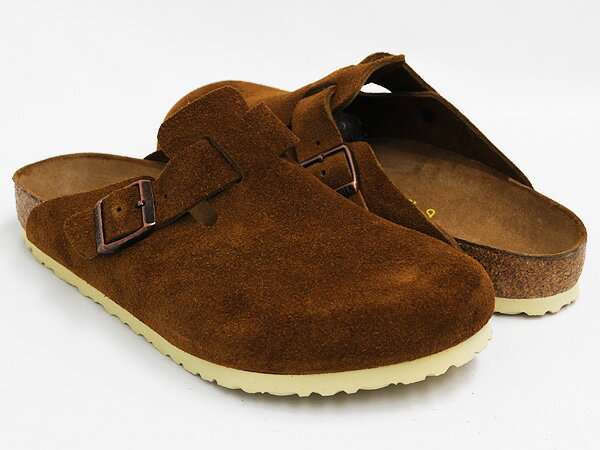 BIRKENSTOCK Boston【ビルケンシュトック ボストン】BROWN SUEDE / CREAM SOLE