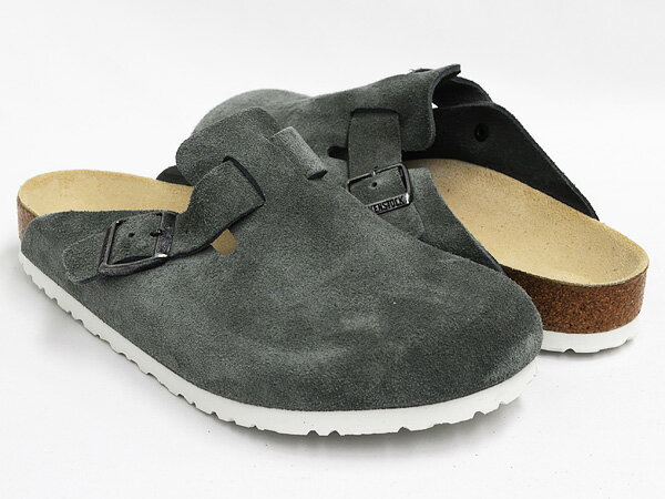 BIRKENSTOCK Boston【ビルケンシュトック ボストン】GREY BLUE SUEDE / WHITE SOLE