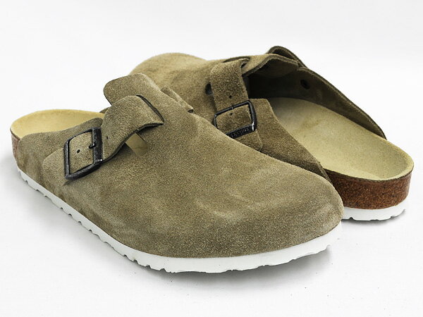 BIRKENSTOCK Boston【ビルケンシュトック ボストン】TAUPE SUEDE / WHITE SOLE【smtb-k】【ky】【レビューを書いて500円OFF!!】【期間限定50%OFF】