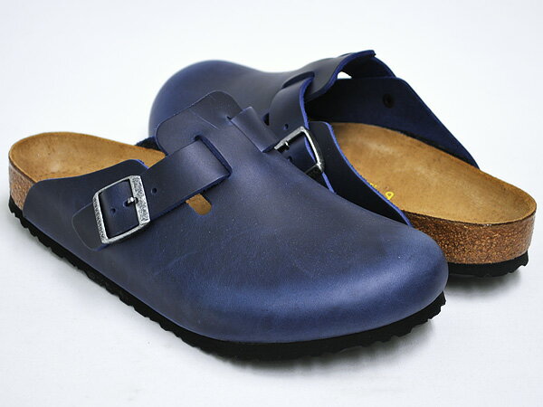 BIRKENSTOCK Boston【ビルケンシュトック ボストン】ANTIQUE DARK BLUE / NATURAL LEATHER【smtb-k】【ky】【レビューを書いて500円OFF!!】【期間限定50%OFF】