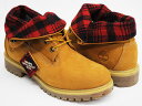 ◆Timberland ROLL TOP BOOT "WOOLRICH"WHT / BLE