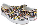 VANS CLASSIC SLIP-ON【バンズ クラシック スリッポン】【ピーナッツ スヌーピー ギャング】(PEANUTS) THE GANG / BLACK
